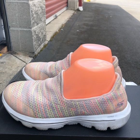 Skechers 15758 Womens Go Walk Evolution Slip On Multicolor Shoes Size 8 - Picture 8 of 12